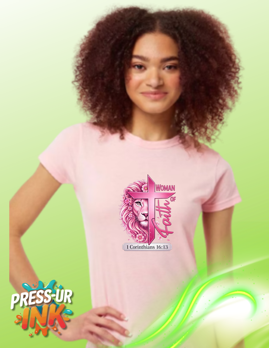 Woman of Faith - Elegant Glow T-Shirt – Grace in Every Detail