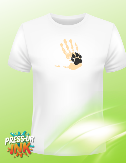 Hand And Paw Prints Dog Lover T-shirt
