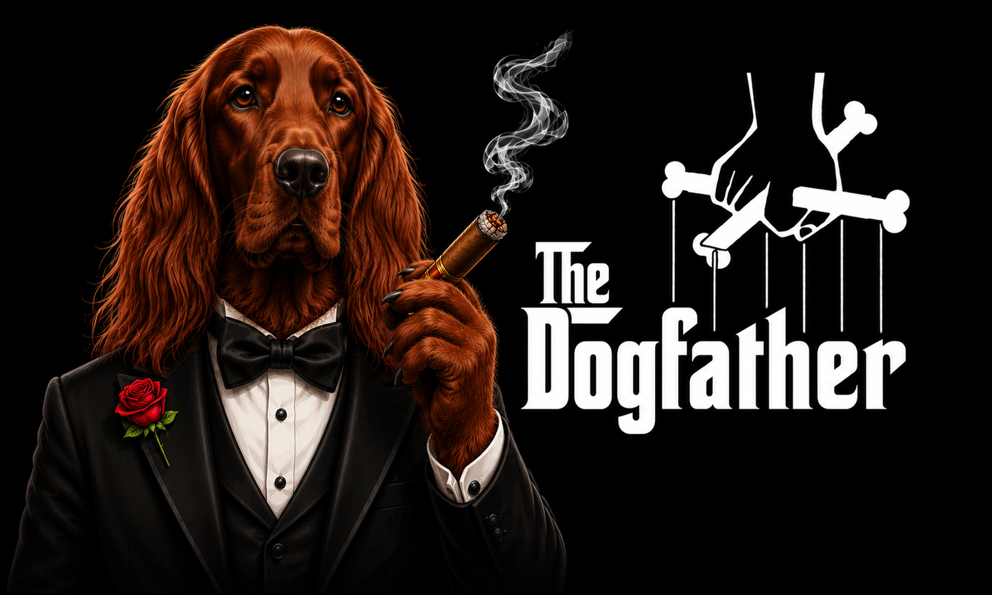 The Dogfather Shirt – Funny Dog Lover Parody Tee with Specific Breeds| Pet Owner Gift | Classic Movie-Inspired Design
