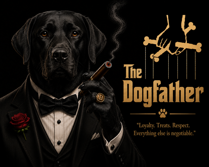 The Dogfather Shirt – Funny Dog Lover Parody Tee with Specific Breeds| Pet Owner Gift | Classic Movie-Inspired Design