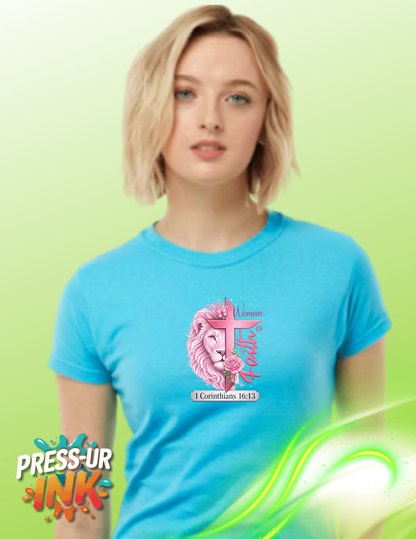 Woman of Faith - Elegant Glow T-Shirt – Grace in Every Detail