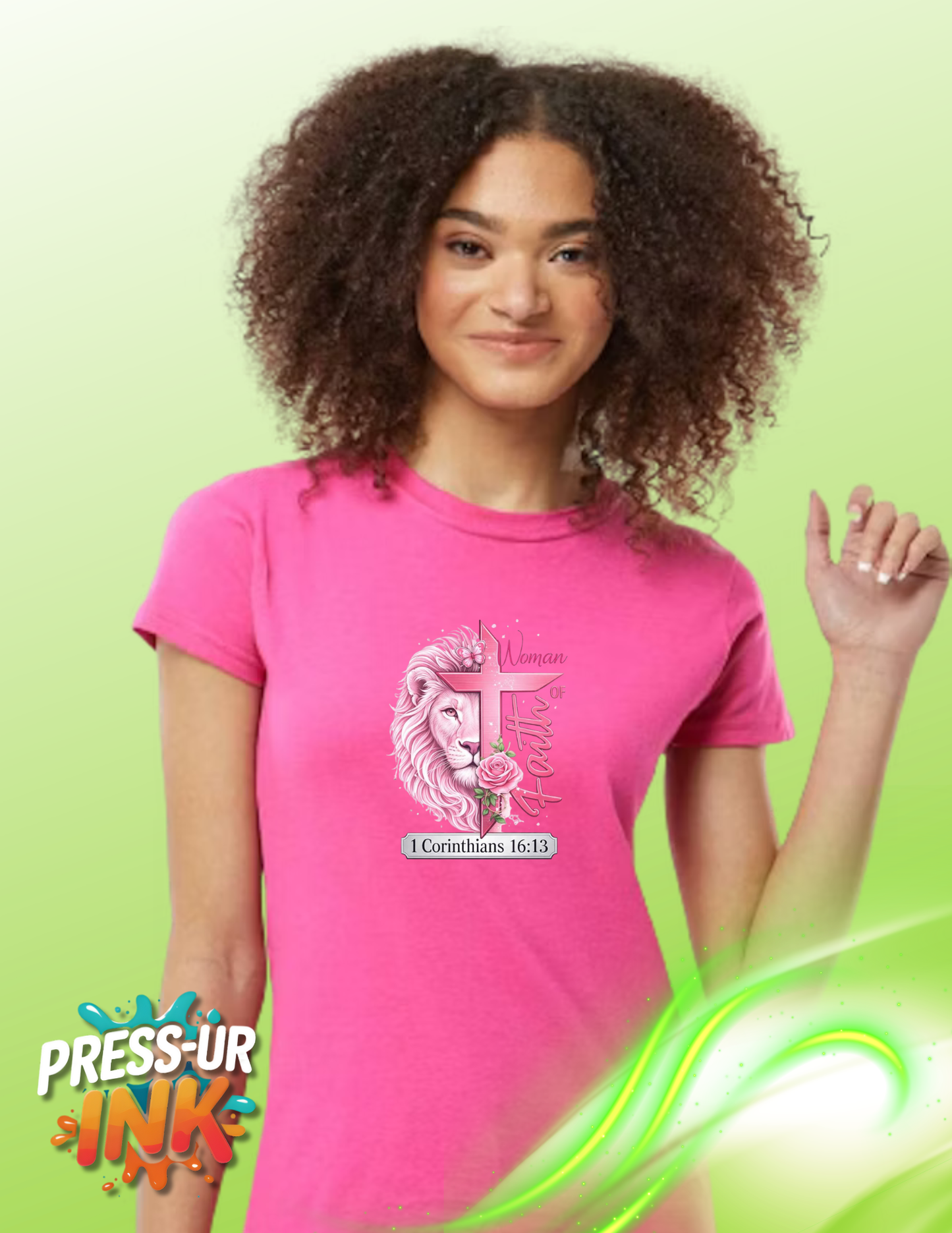 Woman of Faith - Elegant Glow T-Shirt – Grace in Every Detail