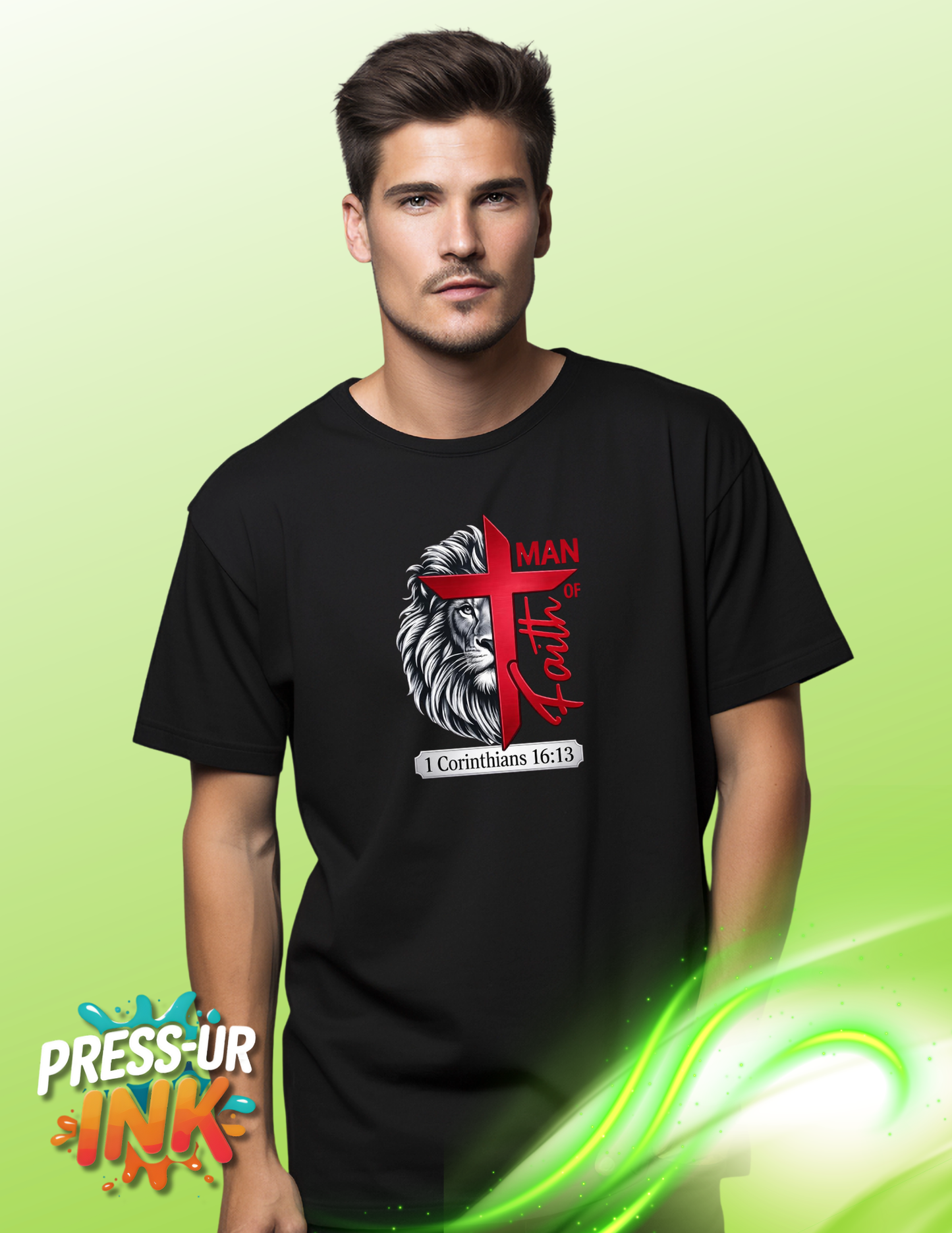 Man of Faith T-Shirt – Strength. Courage. Purpose.