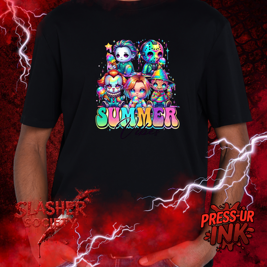 🌈🍦 Summer Vibes Tee – Cute Horror Ice Cream Shirt