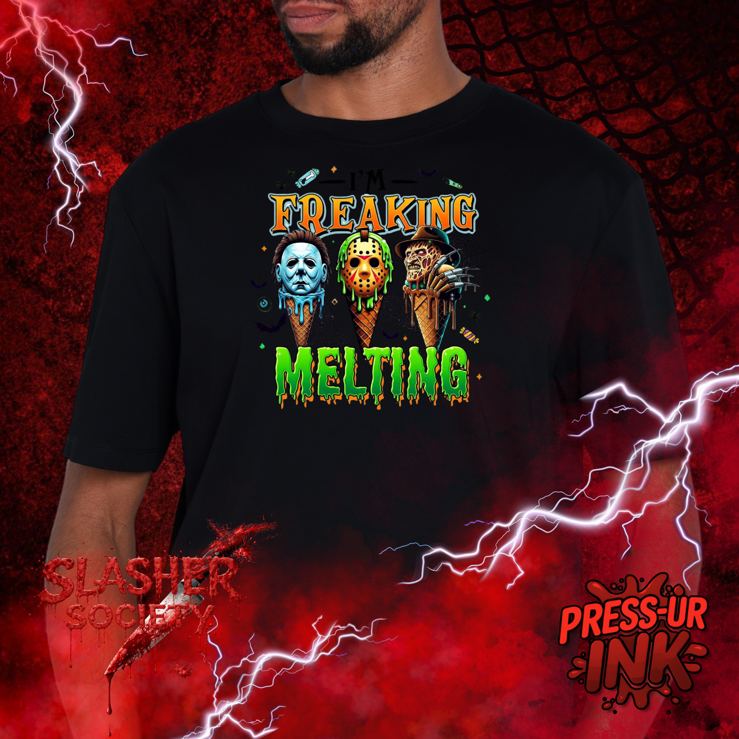 🍦🔪 I’m Freaking Melting Tee – Horror Summer Humor Shirt