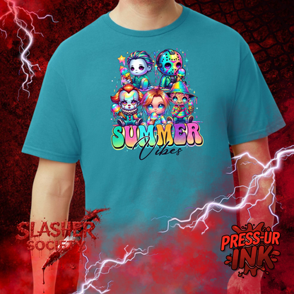 🌈🍦 Summer Vibes Tee – Cute Horror Ice Cream Shirt