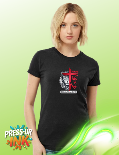 Woman of Faith - Elegant Glow T-Shirt – Grace in Every Detail