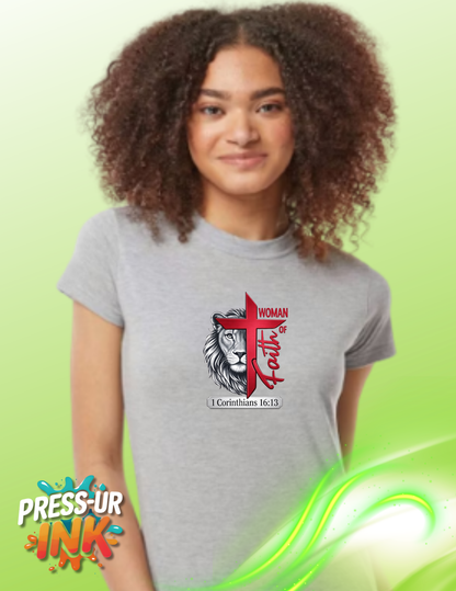 Woman of Faith - Elegant Glow T-Shirt – Grace in Every Detail